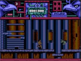 In game image of Hawkeye on the Commodore Amiga.