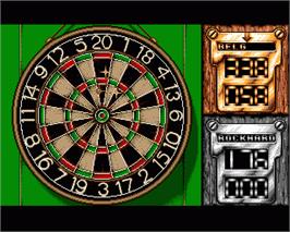 In game image of Jocky Wilson's Darts Challenge on the Commodore Amiga.