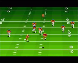 In game image of John Madden American Football on the Commodore Amiga.