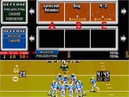 In game image of John Madden Football on the Commodore Amiga.