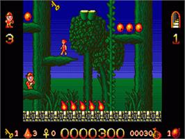 In game image of Kid Gloves on the Commodore Amiga.