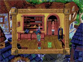 In game image of King's Quest V: Absence Makes the Heart Go Yonder on the Commodore Amiga.