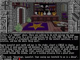 In game image of Lancelot on the Commodore Amiga.