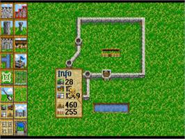 In game image of Lords of the Realm on the Commodore Amiga.