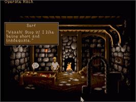 In game image of Lure of the Temptress on the Commodore Amiga.