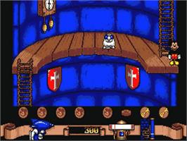 In game image of Mickey Mouse: The Computer Game on the Commodore Amiga.