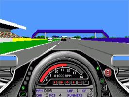 In game image of Microprose Formula One Grand Prix on the Commodore Amiga.