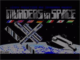 In game image of Murders in Space on the Commodore Amiga.