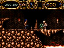 In game image of Myth - History in the Making on the Commodore Amiga.