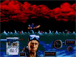 In game image of Navy Moves on the Commodore Amiga.