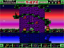 In game image of Nebulus 2 - Pogo A Gogo on the Commodore Amiga.