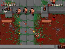 In game image of New York Warriors on the Commodore Amiga.