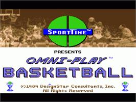 In game image of Omni-Play Basketball on the Commodore Amiga.