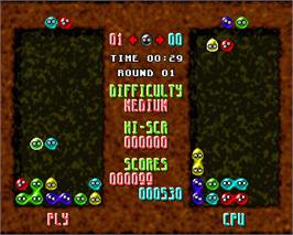 In game image of Outfall on the Commodore Amiga.