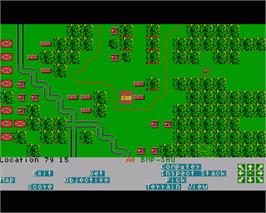 In game image of Overrun! - A Tactical Game Of Modern Land Warfare on the Commodore Amiga.