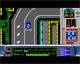 In game image of Paris-Dakar on the Commodore Amiga.