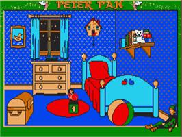 In game image of Peter Pan on the Commodore Amiga.