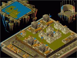 In game image of Populous 2 - The Challenge Games on the Commodore Amiga.