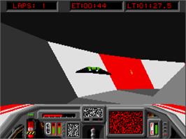 In game image of Powerdrome on the Commodore Amiga.