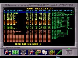 In game image of Premier Manager 3 De-Luxe on the Commodore Amiga.