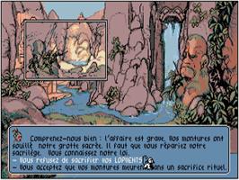 In game image of Quest for the Time-bird on the Commodore Amiga.