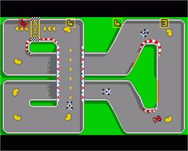 In game image of Radio Controlled Racer on the Commodore Amiga.