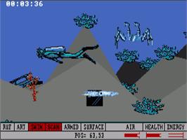 In game image of Return to Atlantis on the Commodore Amiga.