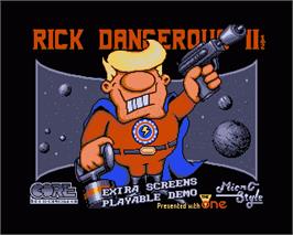 In game image of Rick Dangerous 2.5 on the Commodore Amiga.