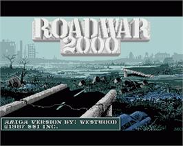 In game image of Roadwar 2000 on the Commodore Amiga.