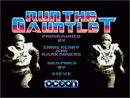 In game image of Run the Gauntlet on the Commodore Amiga.