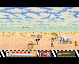 In game image of Safari Guns on the Commodore Amiga.