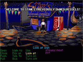 In game image of Secret of Monkey Island on the Commodore Amiga.