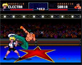 In game image of Shadow Fighter on the Commodore Amiga.