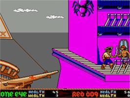 In game image of Skull & Crossbones on the Commodore Amiga.