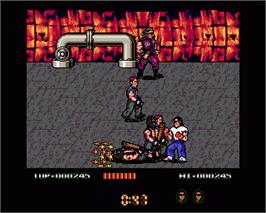 In game image of Sorefist on the Commodore Amiga.