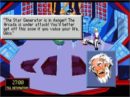 In game image of Space Quest 1 - Roger Wilco In The Sarien Encounter on the Commodore Amiga.