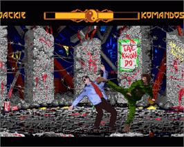 In game image of Super TaeKwonDo Master on the Commodore Amiga.