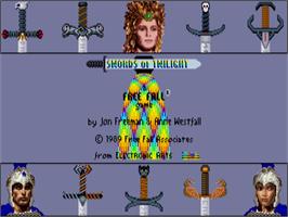 In game image of Swords of Twilight on the Commodore Amiga.