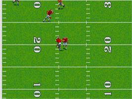 In game image of TV Sports Football on the Commodore Amiga.
