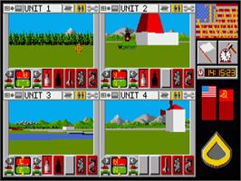 In game image of Team Yankee on the Commodore Amiga.