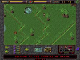 In game image of Theatre of Death on the Commodore Amiga.