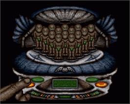 In game image of Timekeepers on the Commodore Amiga.