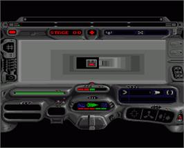 In game image of Tunnels of Armageddon on the Commodore Amiga.