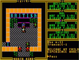 In game image of Ultima III: Exodus on the Commodore Amiga.