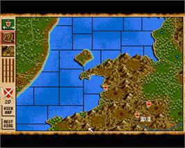 In game image of Vikings - Fields of Conquest - Kingdoms of England 2 on the Commodore Amiga.