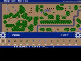 In game image of Wargame Construction Set on the Commodore Amiga.