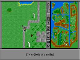 In game image of Warlords on the Commodore Amiga.