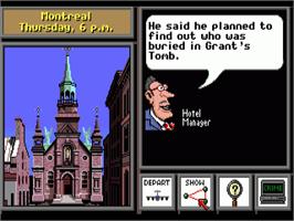 In game image of Where in the World is Carmen Sandiego? on the Commodore Amiga.