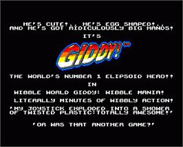 In game image of Wibble World Giddy - Wibble Mania! on the Commodore Amiga.