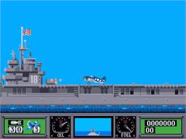 In game image of Wings of Fury on the Commodore Amiga.